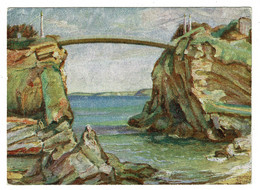 Ref 1506 -   Early Art Style Postcard - To The Island - Newquay Cornwall - Newquay