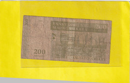 BANKY FOIBEN'I MADAGASSIKARA  -  200 ARIARY = 1.000 FRANCS . N° A 1640605 P  .  2004 . 2 SCANES - Madagascar