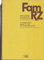 FamRZ : Zeitschrift Für Das Gesamte Familienrecht. 1. Halbjahr 1991, 37. Jahrgang. - Rechten