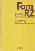 FamRZ : Zeitschrift Für Das Gesamte Familienrecht. 2. Halbjahr 1991, 37. Jahrgang. - Diritto