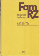 FamRZ : Zeitschrift Für Das Gesamte Familienrecht. 2. Halbjahr 1988, 34. Jahrgang. - Diritto