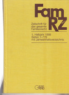 FamRZ 1998 (I), Zeitschrift Für Das Gesamte Familienrecht 45. Jahrgang 1998 1. Halbband - Recht