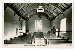 Ref 1508 - Raphael Tuck Real Photo Postcard - Interior Of Mount Church Cardigan Wales - Cardiganshire