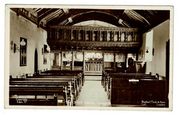 Ref 1508 - Raphael Tuck Real Photo Postcard - Interior Of Llanegryn Church - Merionethshire Wales - Merionethshire