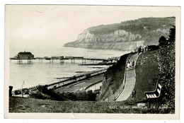 Ref 1508 -  Real Photo Postcard - East Cliff & Pier - Shanklin Isle Of Wight - Sandown