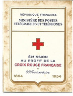 Carnet CCroix Rouge  1954 Timbres Neuf ** Sans Charnière - Red Cross