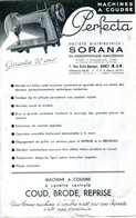 54.MEURTHE & MOSELLE.NANCY.MACHINES A COUDRE " PERFECTA " DISTRIBUÉE PAR SORANA 7 RUE SAINT GEORGES. - Non Classés