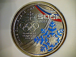 Euromuntset Slowakije 2014 HGH - Uit Set Olympische Winterspelen, - Slovakia