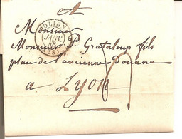 Poligny (Jura) Cachet à Date Type 15 Taxe 4 - 1801-1848: Precursors XIX