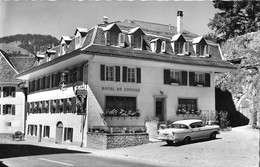 CHARMEY → Hotel De L'Etoile Avec Voiture Ancienne Anno 1965 - Charmey