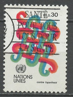 NU Genève - Vereinte Nationen 1982 Y&T N°103 - Michel N°103 (o) - 30c Contre L'apartheid - Gebraucht