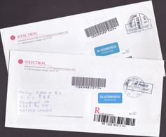 Budapest 2008, 2 Registered Letters To Netherland, Solectron - Brieven En Documenten