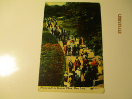 USA NEW YORK  PROMENADE IN CENTRAL PARK , OLD POSTCARD  ,0 - Central Park