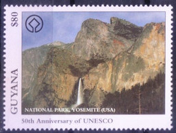 Guyana 1997 MNH, UNESCO, National Park Yosemitte In USA, Waterfalls - UNESCO