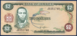 JAMAICA JAMAIKA 2 DOLLARS P-65a Paul Bogle, Hummingbird / Students Primary School, Kingston 1982 - 1986 XF++ - Jamaique