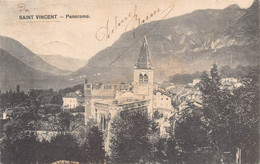 03400 "SAINT VINCENT - PANORAMA"  VEDUTA. CART SPED 1907 - Aosta