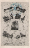 02 - VIC SUR AISNE - Souvenir (Place De La Mairie, Des Tilleuls, Donjon .. + Cachet 8ème Cie Auxilliaire Du Génie) - Vic Sur Aisne