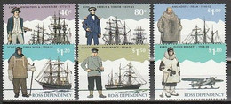 ANTARCTIQUE - ROSS 1995 Explorateurs Cook Ross Amundsen Scott Shackleton Byrd - Yv. 38/43 ** - Unused Stamps