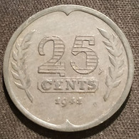PAYS BAS - NEDERLAND - 25 CENTS 1941 - Occupation Allemande - WWII - KM 174 - 25 Cent
