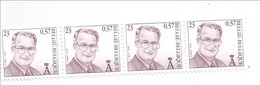 OCB R102a ** Postfris Zonder Scharnier ( Met 4 Nummers Op Gomzijde ) 4 Zegels - Coil Stamps