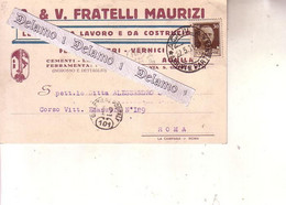 ABRUZZO -- AQUILA E PROV. -- A  Q  U  I  L  A --  Pubb. A. &  V. FRATELLI MAURIZI - LEGNAMI DA LAVORO - Avezzano