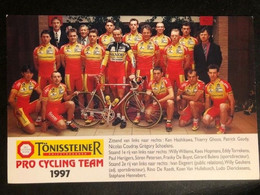 Tonissteiner - Team - 1997 - Carte / Card - Cyclists - Cyclisme - Ciclismo -wielrennen - Cyclisme