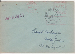 RED MACHINE STAMPS AMOUNT 0,10 LEI BUCURESTI ROMANIA 1961 - Machines à Affranchir (EMA)