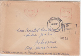 RED MACHINE STAMPS AMOUNT 1,75 LEI BUCURESTI ROMANIA 1961 - Máquinas Franqueo (EMA)