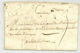 DU MANS 1751 Pour L'Isle-brillant Paroisse Du Lion D'Angers - 1701-1800: Précurseurs XVIII