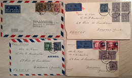 China “SHANGHAI 1945” Etc 4 PAR AVION Cover To France And Germany (Chine Lettre - 1912-1949 Republiek