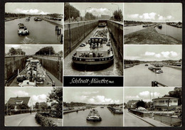 Schleuse-Münster - Carte Multi-vues - Bateaux / Péniches - Voir Scan - Münster