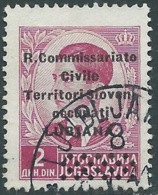 1941 LUBIANA USATO R. COMMISSARIATO CIVILE 2 D - RA7-3 - Ljubljana