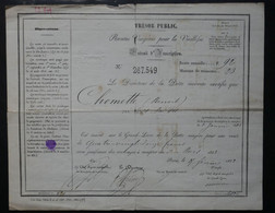 AL10 FRANCE BEAU  DOCUMENT RENTES VIAGERES VIEILLESSE 1883   INTERESSANT.PAS COURANT - Unclassified