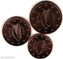 Ierland 2010    1-2-5 Cent  UNC Uit De Zakjes  UNC Du Sackets  !! - Irlanda