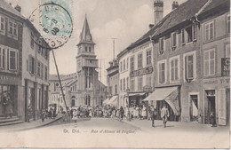 Saint Dié - Rue D' Alsace Et L' Eglise - Saint Die