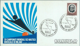 67823 - ITALY - POSTAL HISTORY - SPECIAL POSTMARK On CARD - 1977, Water Skiing, Idroscalo Di Milano - Waterski