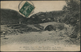 Signes - Pont Saint-Clair Sur Le Latay - Route Signes Marseille Par Chibron - N° 12 Cl. J. Félix - Voir 2 Scans - Signes