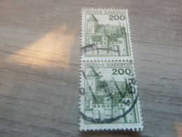 Deutsche Bundespost - Schloss Burresheim Eifel - Val 200 - Vert Olive - Double Oblitérés - Année 1983 - - Gebraucht