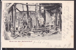 Gruss Aus Dem Aschanti Dorf 1899 , Stempel " Sportausstellung München " - Ghana - Gold Coast