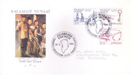 GREENLAND : FIRST DAY COVER : 29 MARCH 1984 : MILLENARY OF THE DISCOVERY, MILLENARY OF THE SETTLEMENT - Lettres & Documents