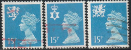 GB 1989 Yv. N°1422 à 1424 - 15p Bleu - Oblitéré - Non Classés