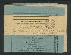 Journal Des Maires - Cachet Journaux Montbéliard PP   Avril 1885 - Periódicos