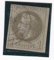 FRANCE -COLONIES GENERALES - TYPE NAPOLEON III - 1 C VERT OLIVE - N°7 - OBLITERE - Napoléon III