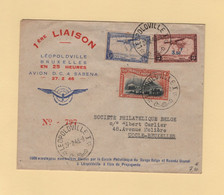 1ere Liaison Leopoldville Bruxelles - 27-2-1946 - Otros & Sin Clasificación