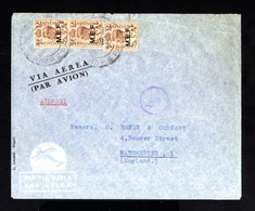 S3037-ITALIAN LIBIA-AIRMAIL MILITARY COVER TRIPOLI To MANCHESTER (england)1947.WWII.CIRENAICA.BRITISH.Enveloppe AERIEN - Libye