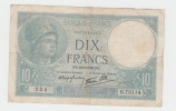 FRANCE 10 FRANCS 1939 VG P 84 - 10 F 1916-1942 ''Minerve''