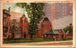 New York City The Little Church Around The Corner 1943 Curteich - Chiese