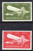 AUSTRALIA - 1964 AIRMAIL FLIGHT ANNIVERSARY SET (2V) FINE MNH ** SG 370-371 - Ongebruikt
