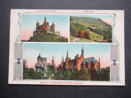 DR 1911 Mehrbild AK Burg Hohenzollern Maria Zell, Schlosshof Verlag H. Sting, Tübingen - Hechingen