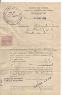 JCR, Enregistrement , Successions ,ANGERS, Maine Et Loire , 1958 , PONTS DE CE, 2 Scans,  Frais Fr 1.75e - Unclassified